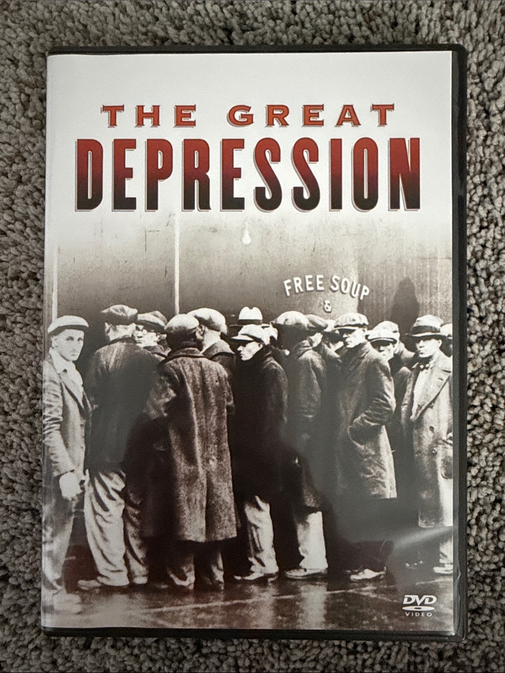 The Great Depression DVD - Red, Black, White cover